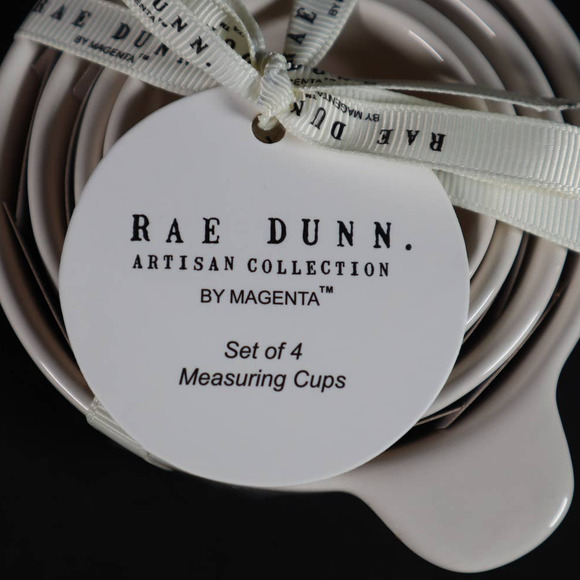 Rae Dunn Artisan White Farmhouse Bucket Ceramic Measuring Cups 2023 NEW - Picture 2 of 5